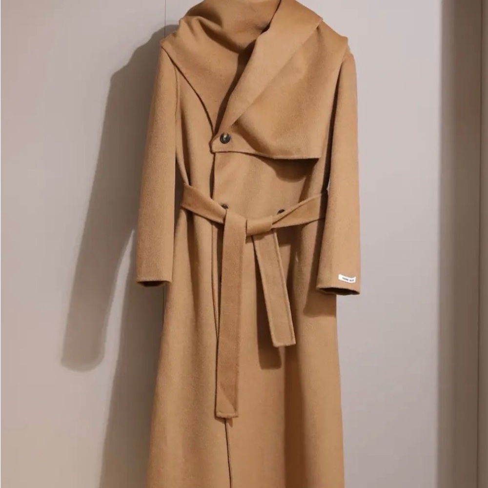 Elegant Tan Women Overcoat